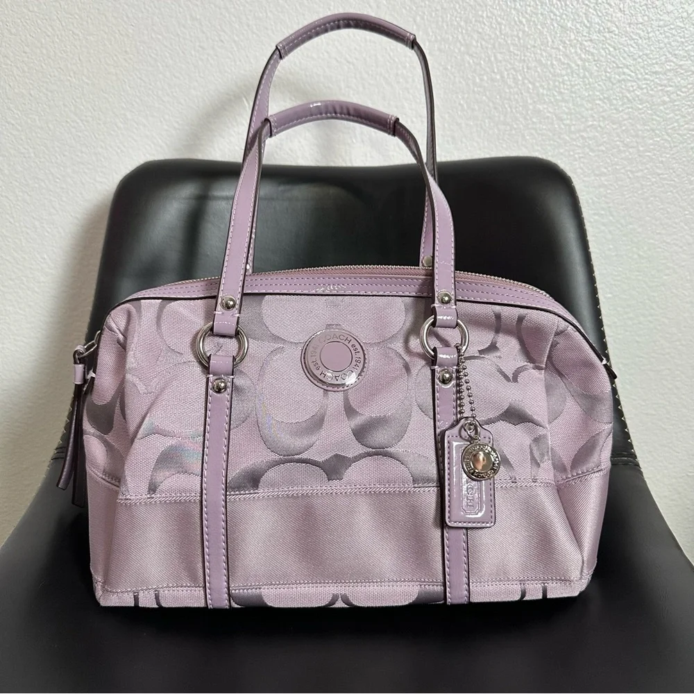 Coach Lilac Signature Print Bag NWT - Picture 1 of 7